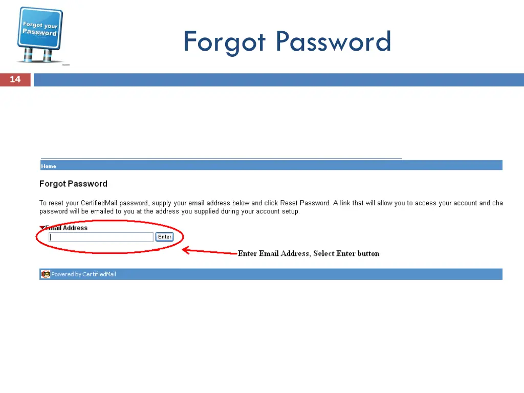 forgot password