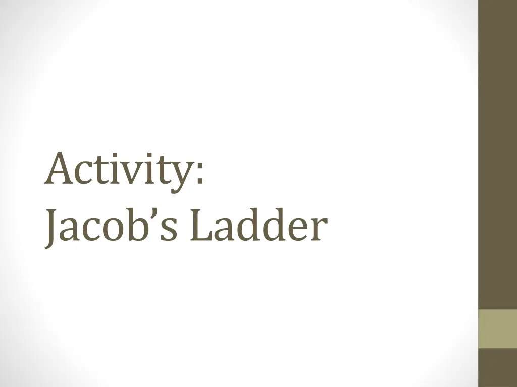 activity jacob s ladder