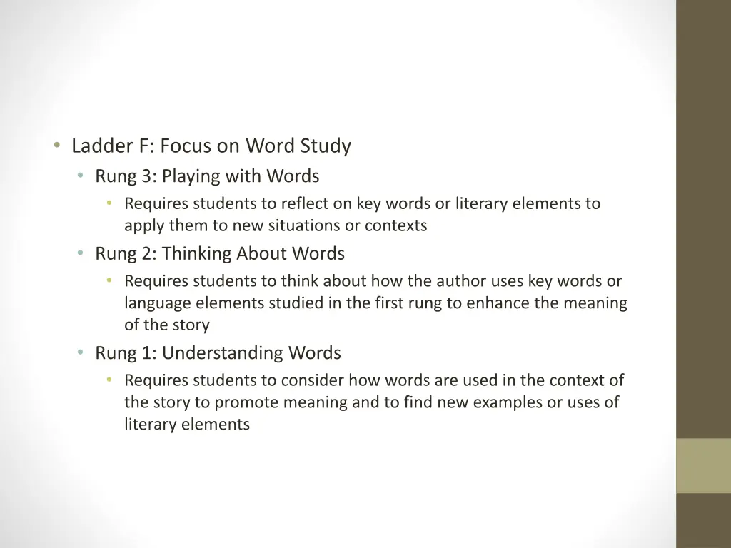 ladder f focus on word study rung 3 playing with