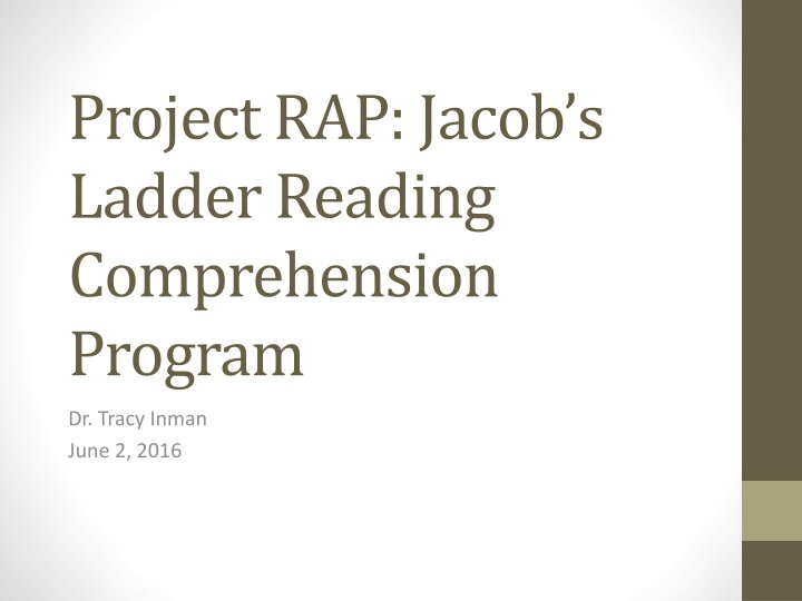 project rap jacob s ladder reading comprehension