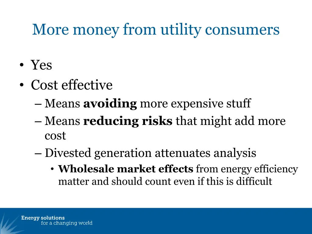 more money from utility consumers