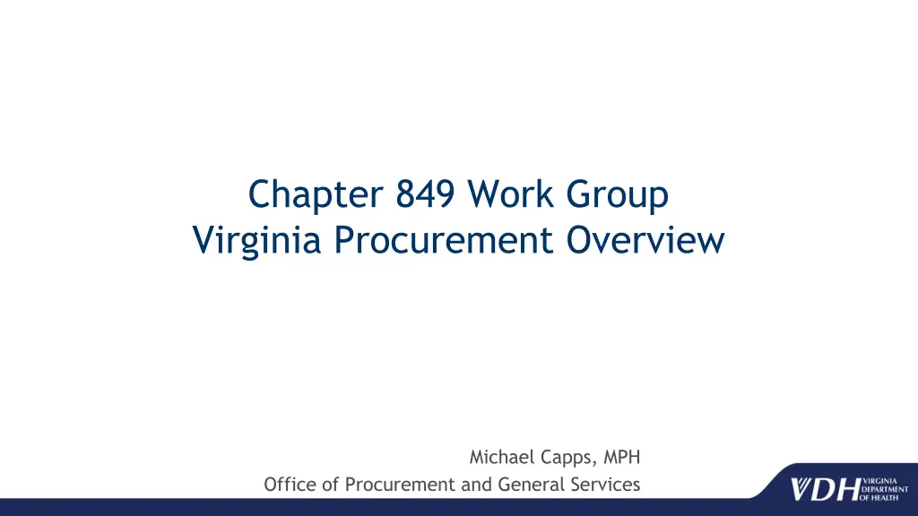 chapter 849 work group virginia procurement