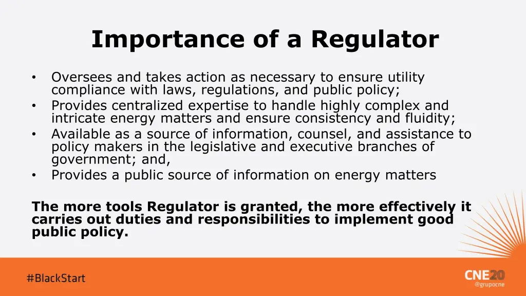 importance of a regulator