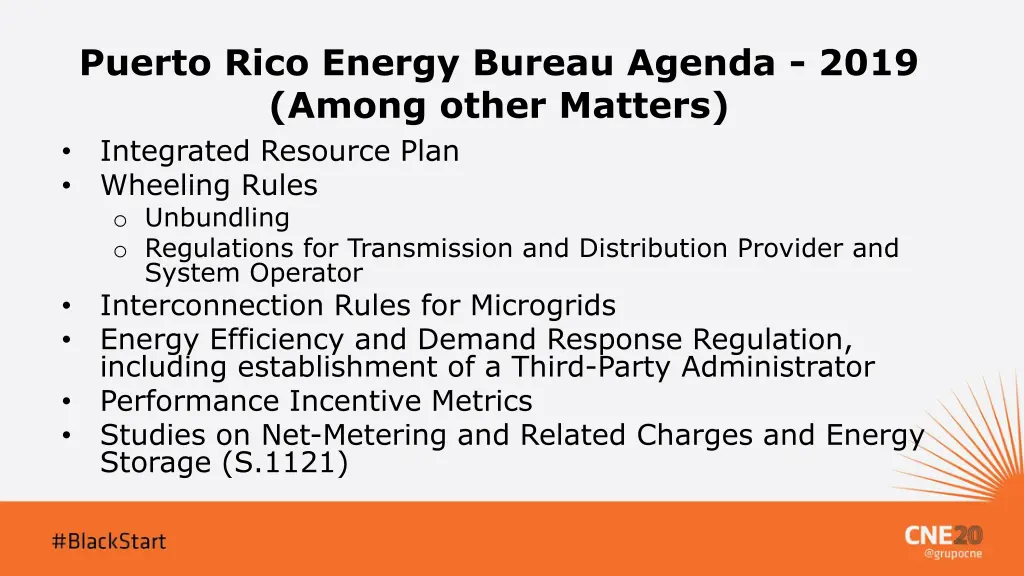 puerto rico energy bureau agenda 2019 among other