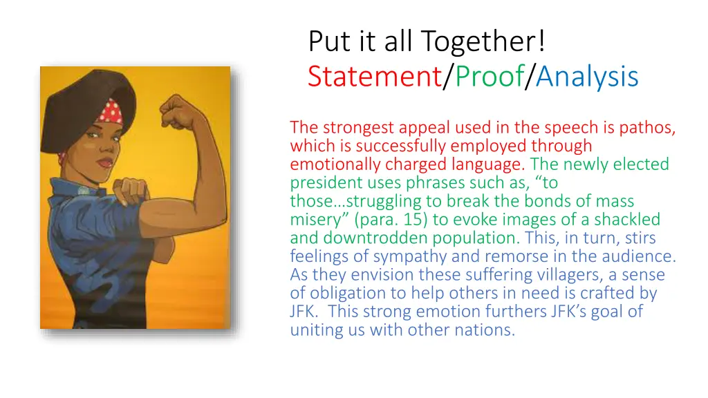 put it all together statement proof analysis