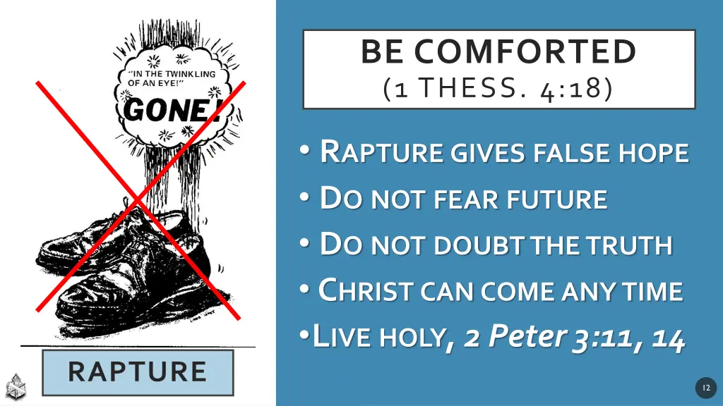 be comforted 1 thess 4 18