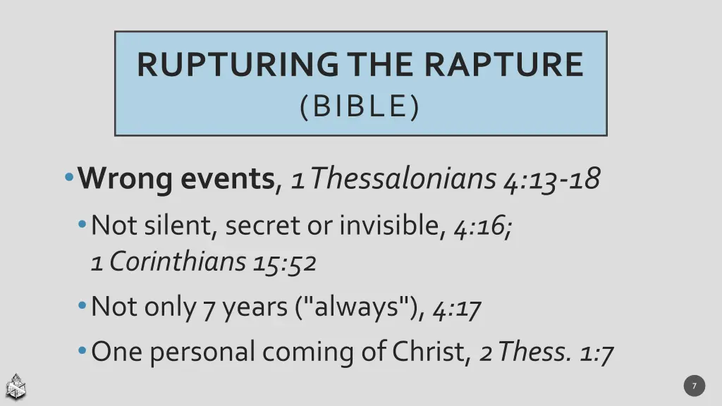 rupturing the rapture bible 1