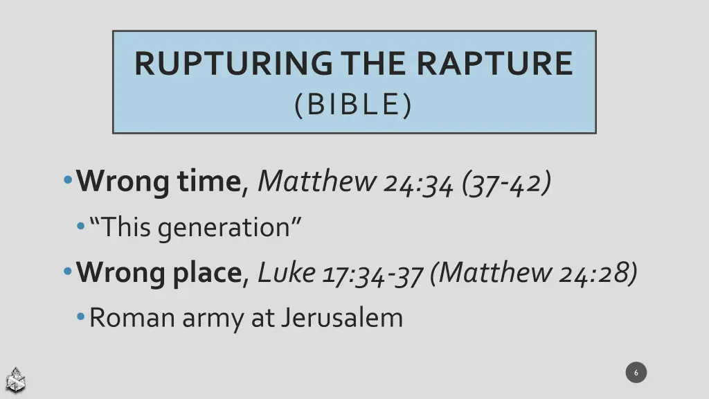 rupturing the rapture bible