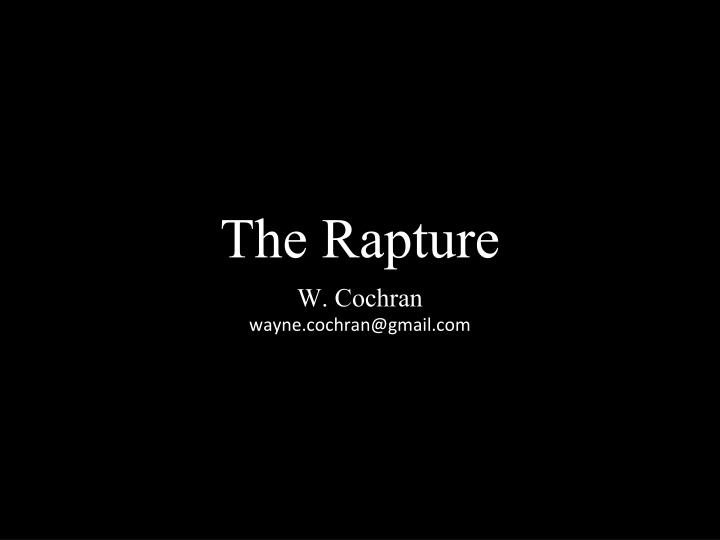 the rapture