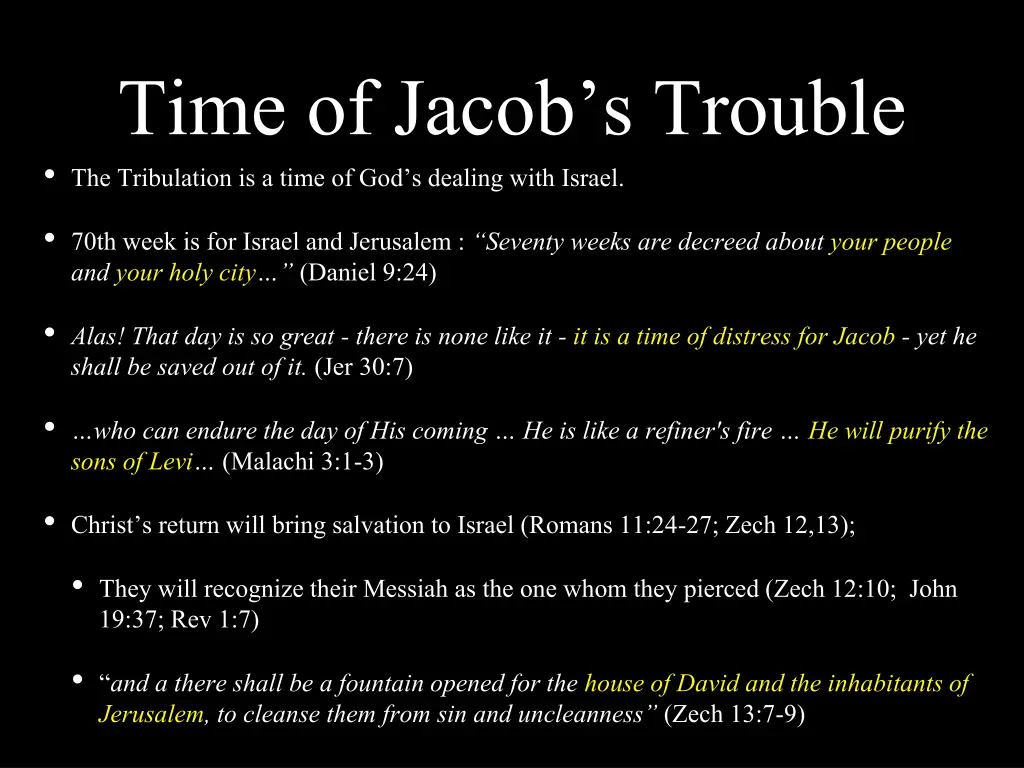 time of jacob s trouble the tribulation is a time