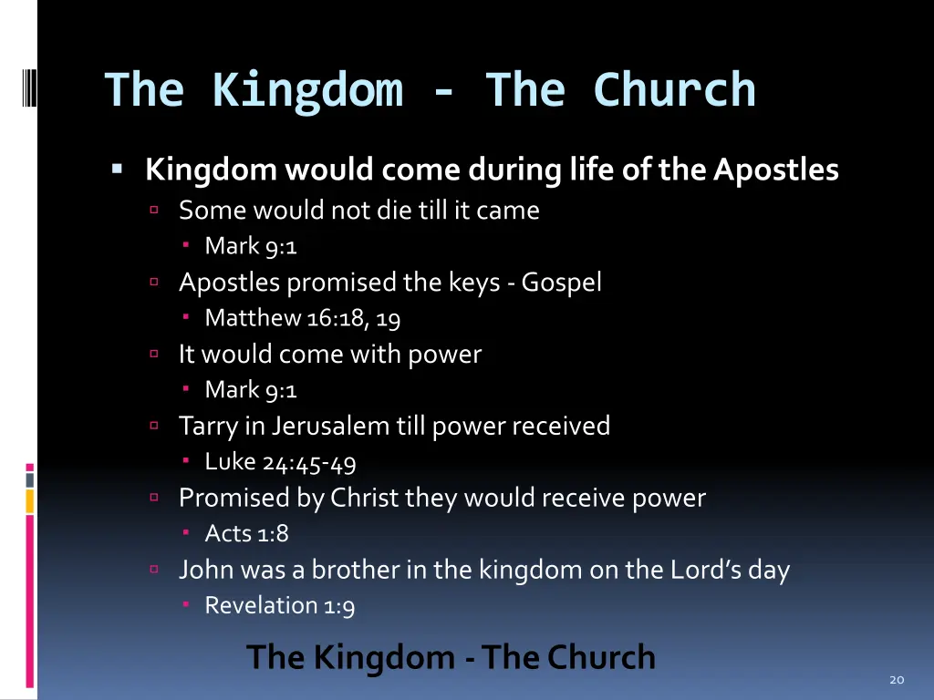 the kingdom the church 1