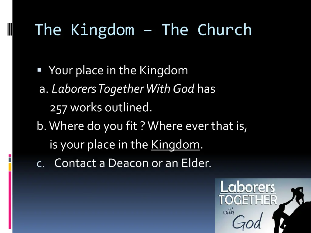 the kingdom the church 12