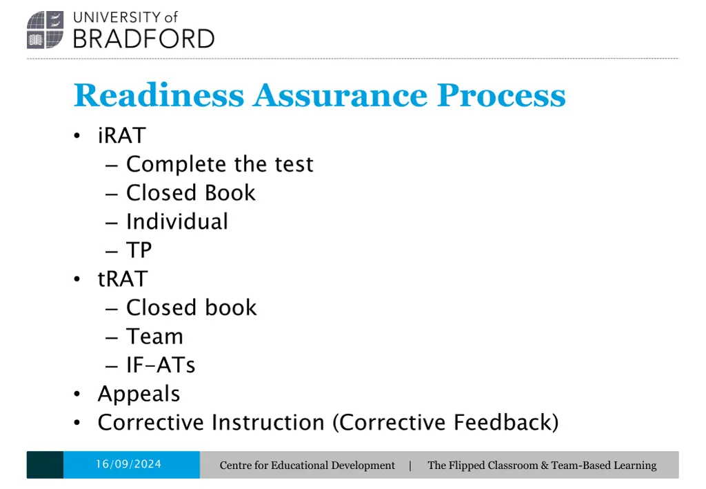 readiness assurance process irat complete