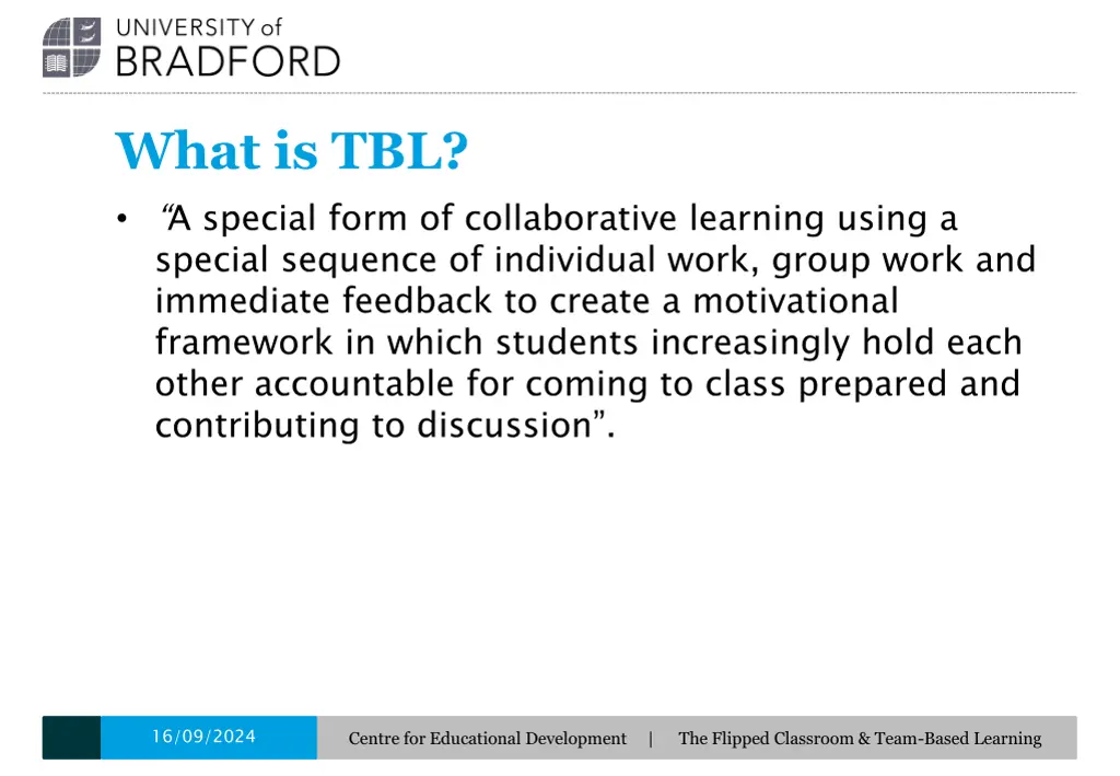 what is tbl a special form of collaborative