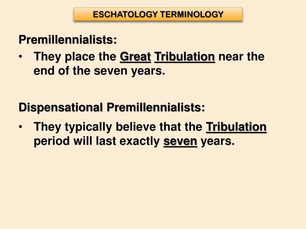 eschatology terminology 11