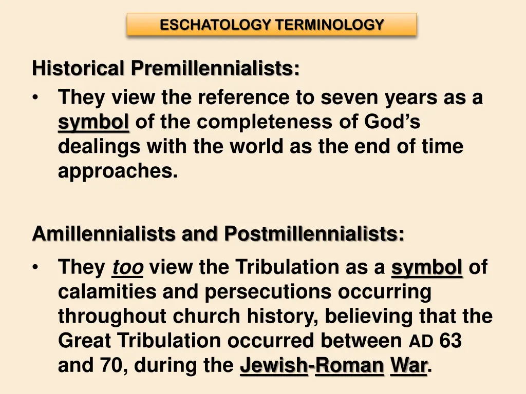 eschatology terminology 12