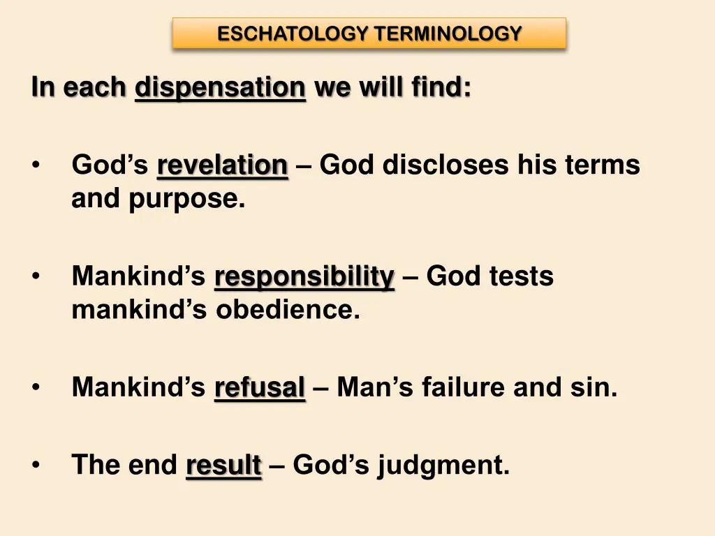 eschatology terminology 19