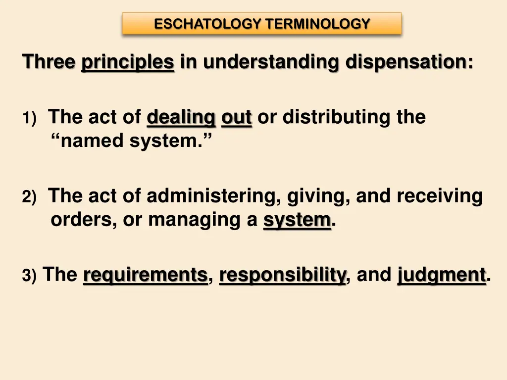 eschatology terminology 20