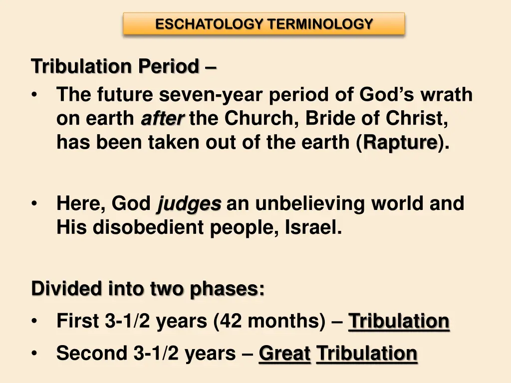 eschatology terminology 4