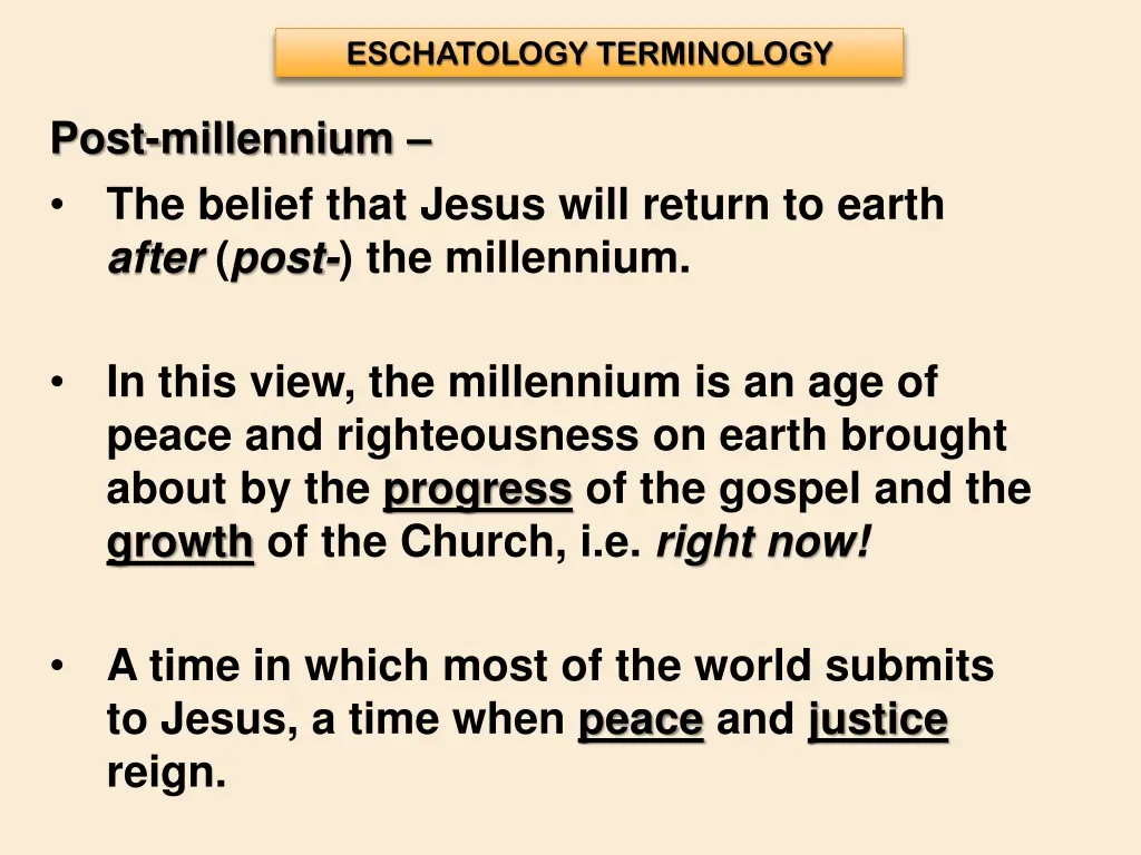 eschatology terminology 9