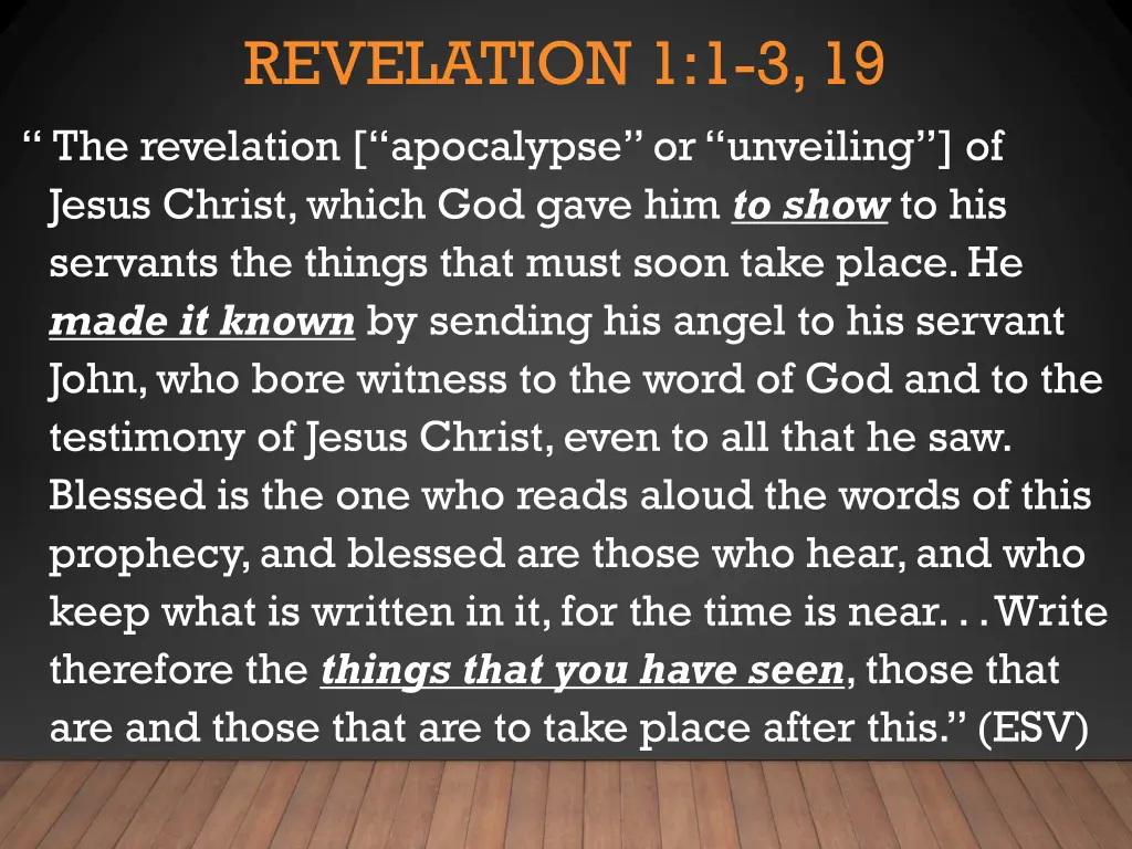 revelation 1 1 3 19 the revelation apocalypse