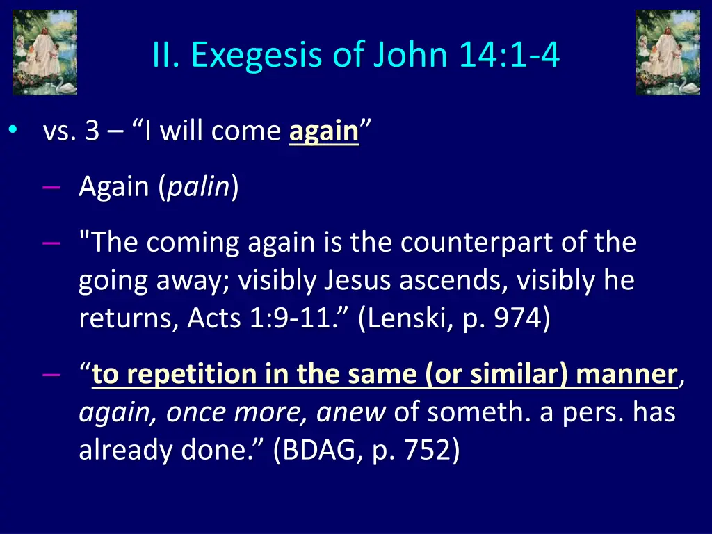 ii exegesis of john 14 1 4 3