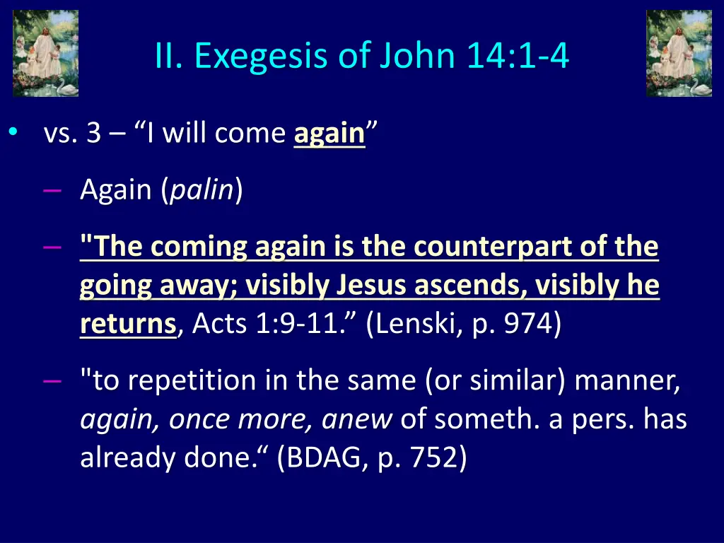 ii exegesis of john 14 1 4 5