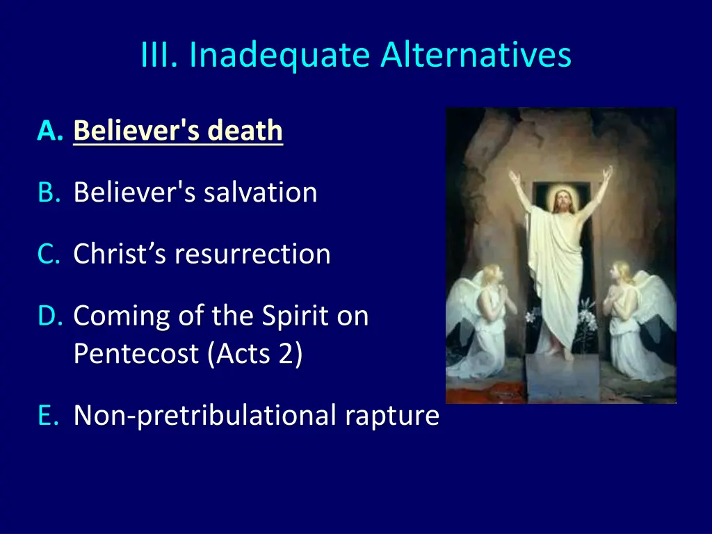 iii inadequate alternatives 1