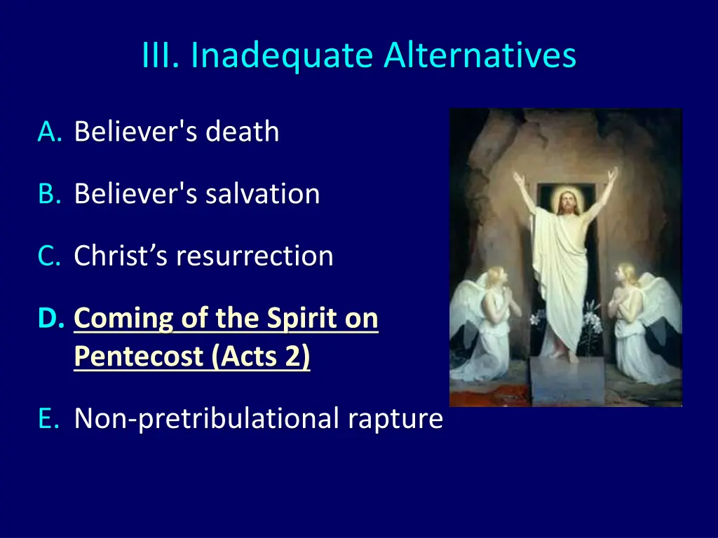 iii inadequate alternatives 16