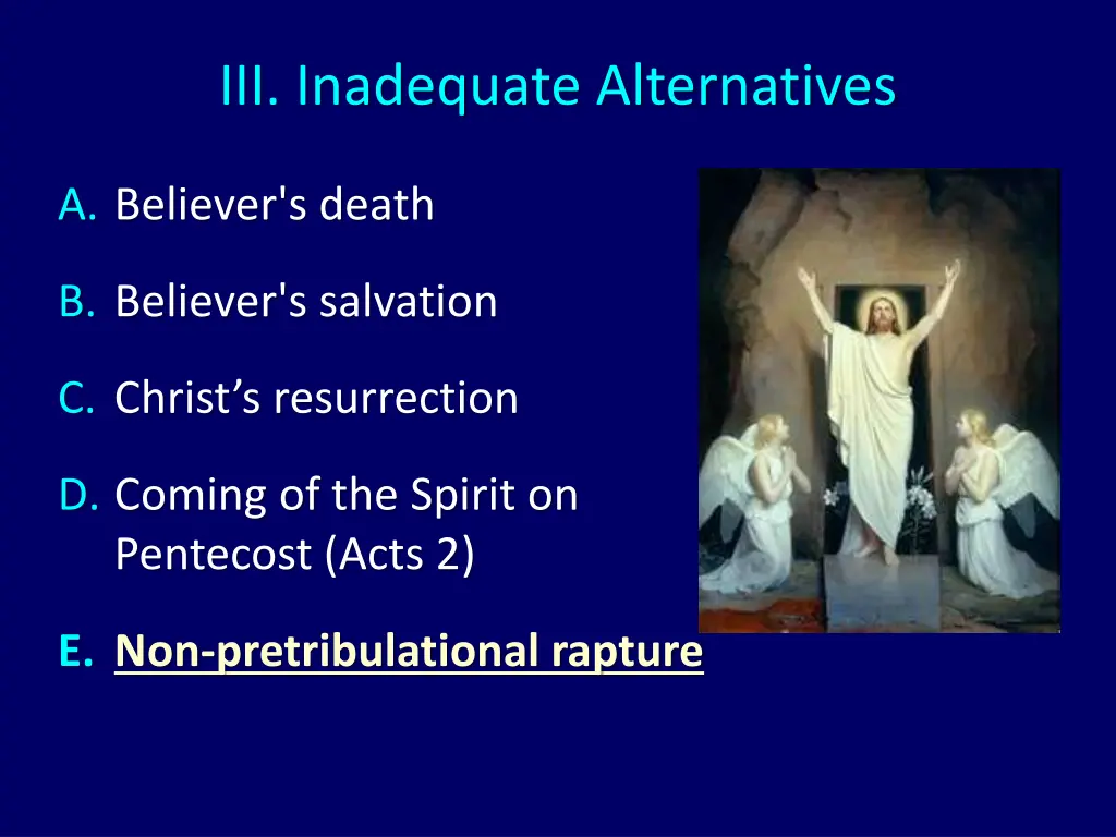 iii inadequate alternatives 21