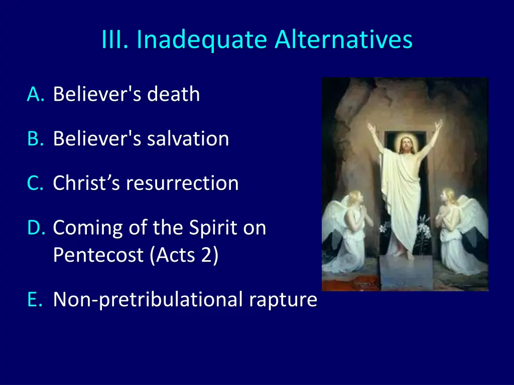 iii inadequate alternatives