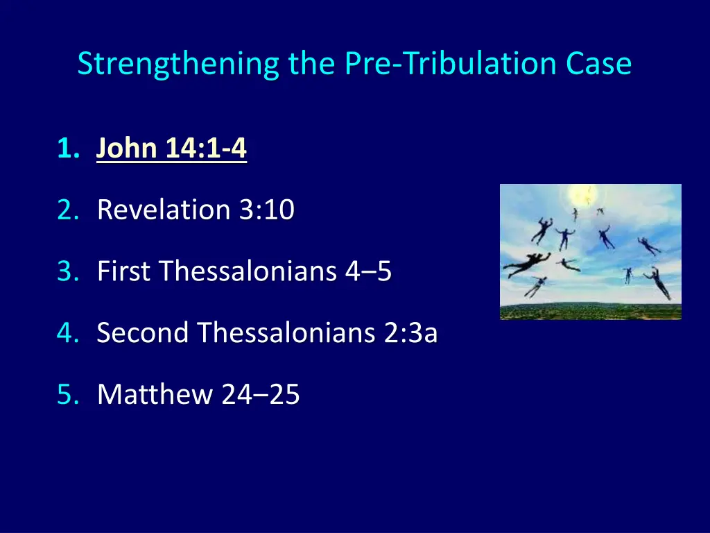 strengthening the pre tribulation case 1