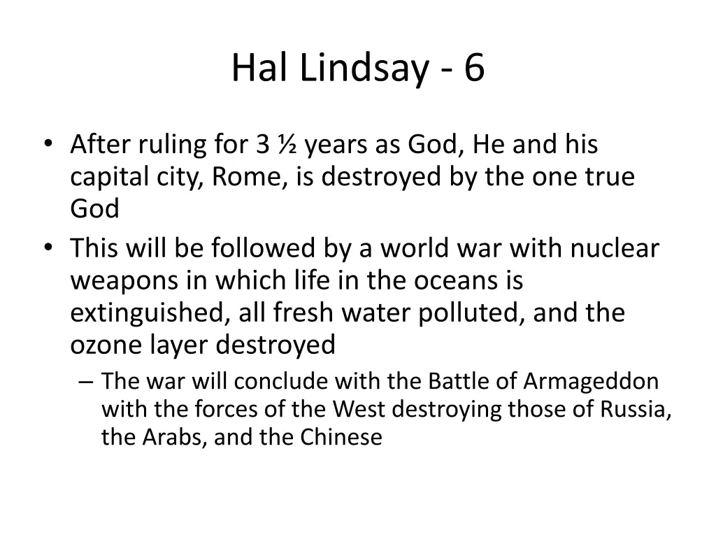 hal lindsay 6