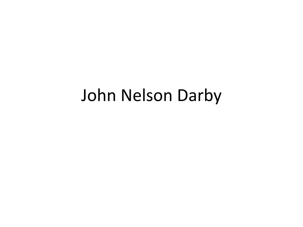 john nelson darby