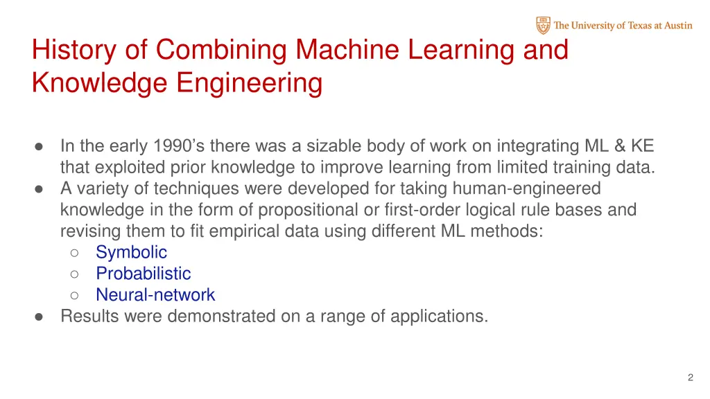 history of combining machine learning