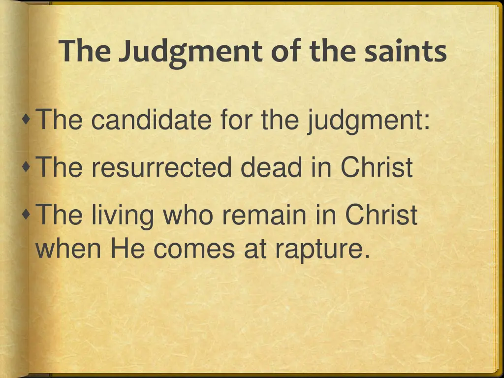 the judgment of the saints 5