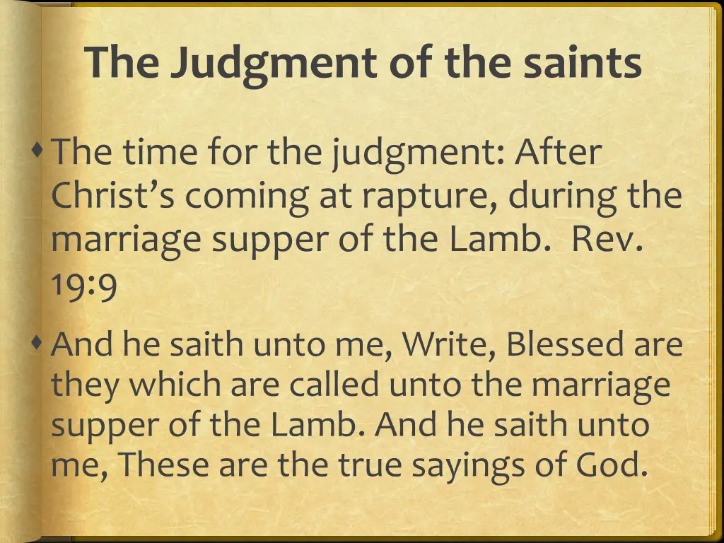 the judgment of the saints 7