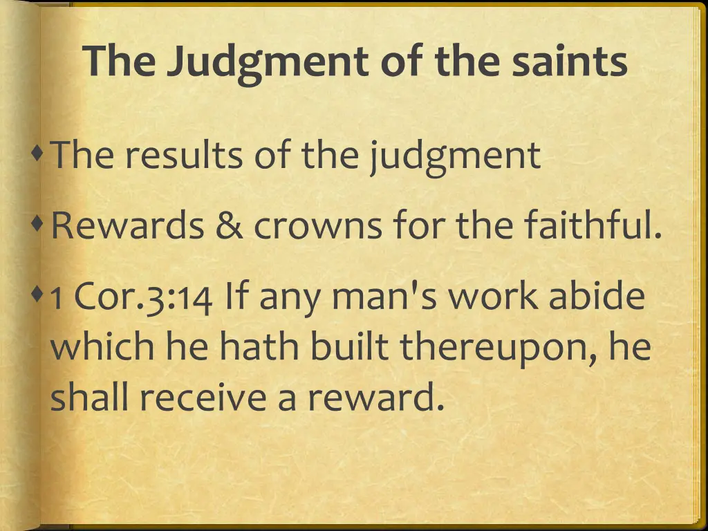 the judgment of the saints 8