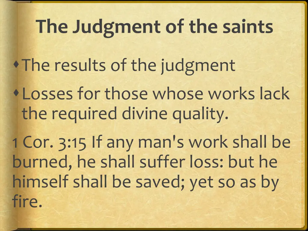 the judgment of the saints 9