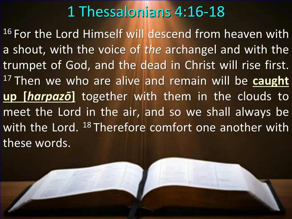 1 thessalonians 4 16 18