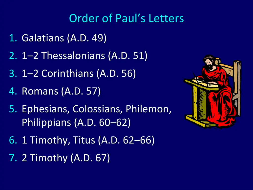 order of paul s letters