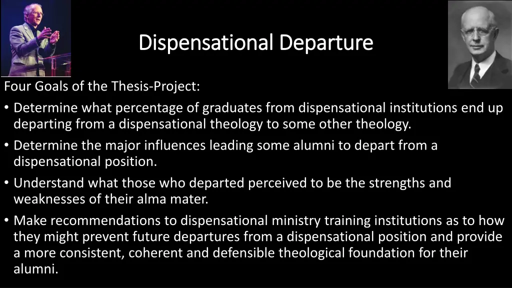 dispensational departure dispensational departure 1