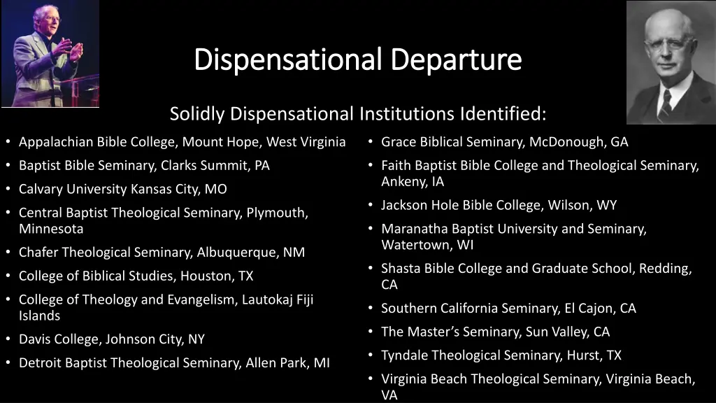 dispensational departure dispensational departure 3