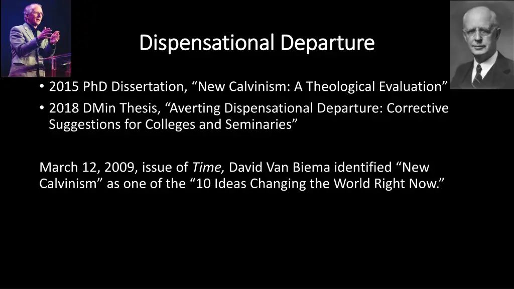 dispensational departure dispensational departure