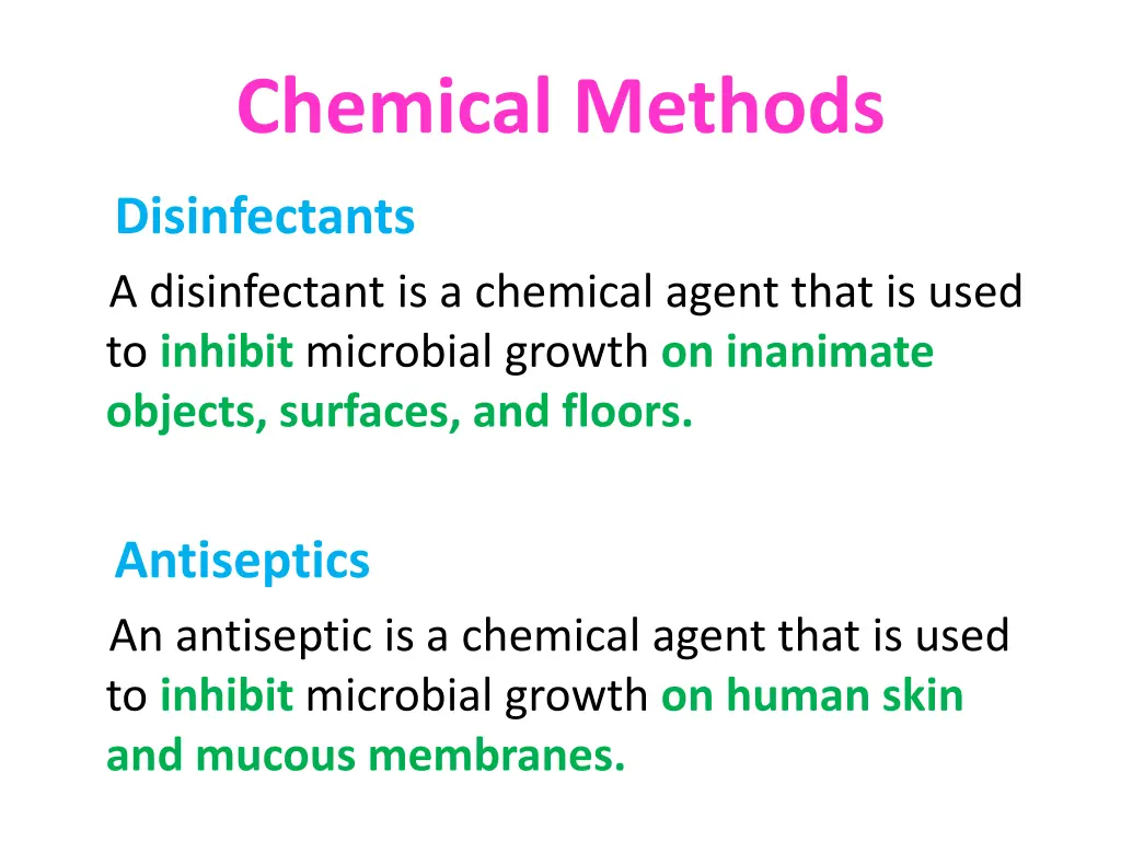 chemical methods 1