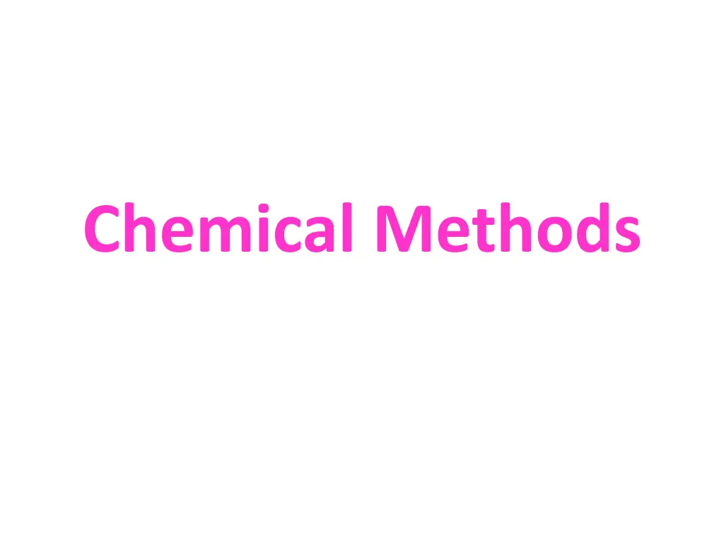 chemical methods