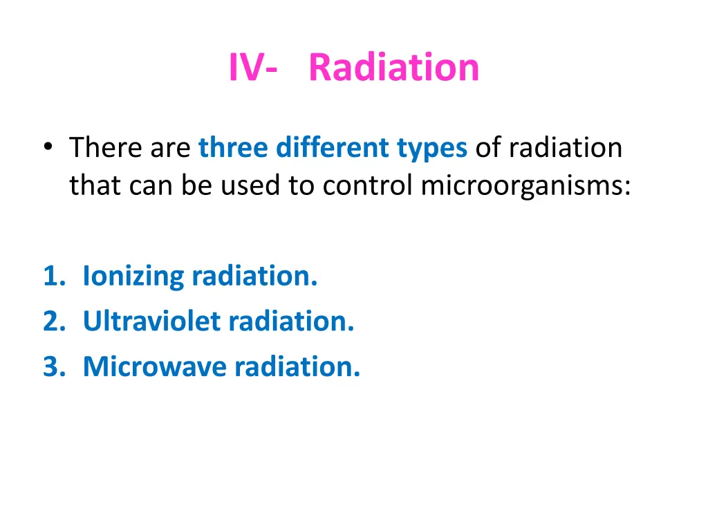 iv radiation