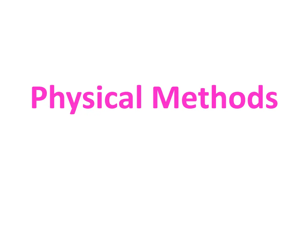 physical methods