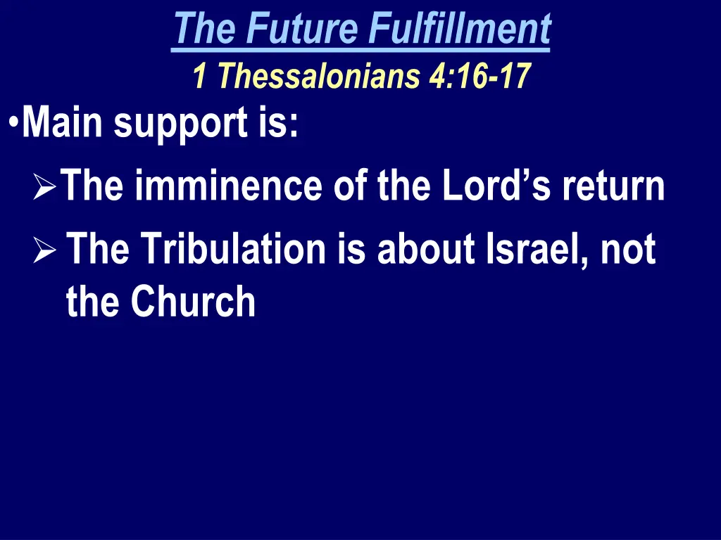 the future fulfillment 1 thessalonians 5