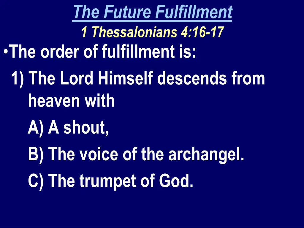 the future fulfillment 1 thessalonians